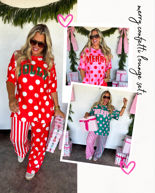 *PREORDER* MERRY CONFETTI LOUNGE SETS - THREE COLORS