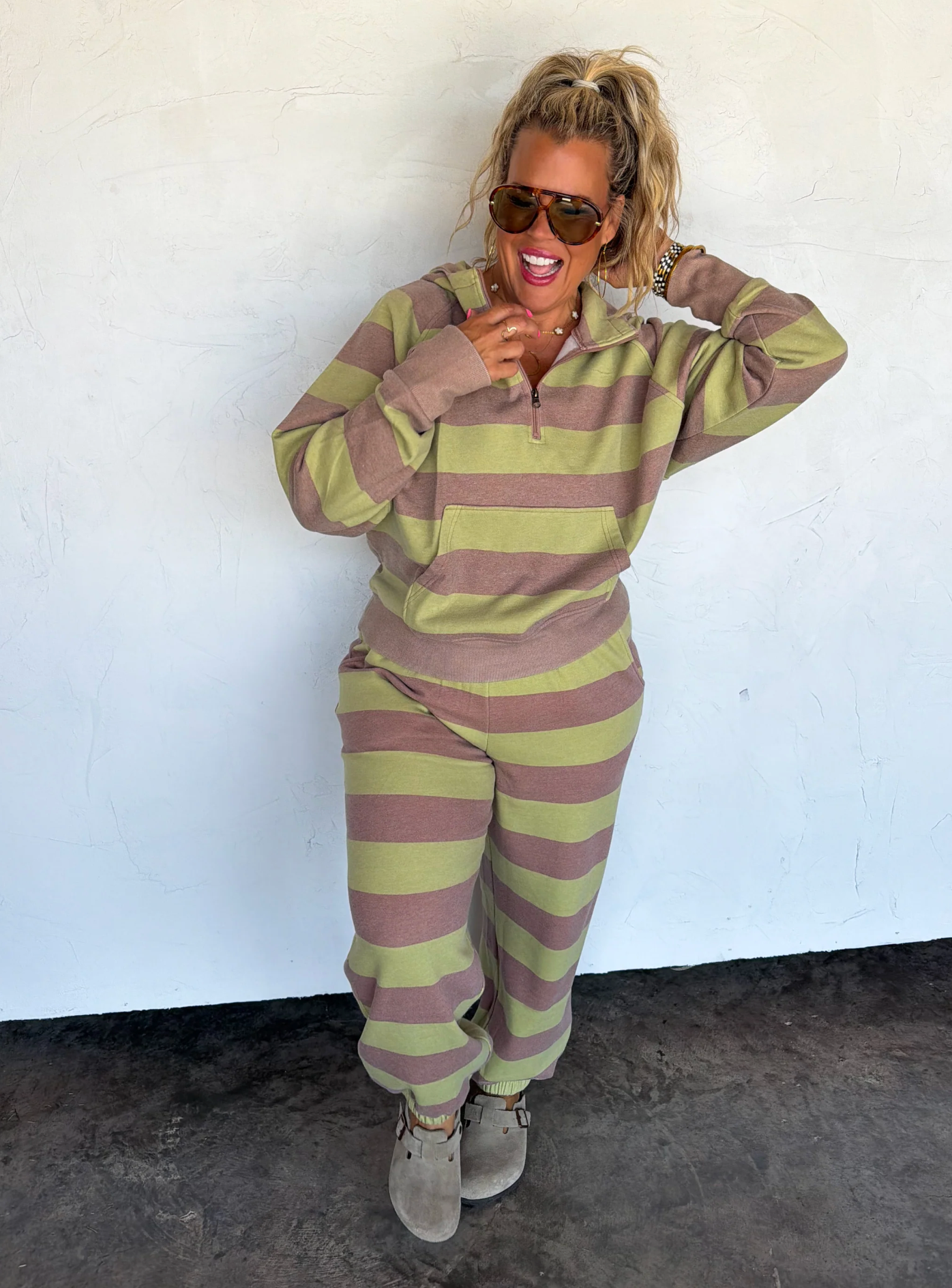 *PREORDER* LILA STRIPE JOGGERS