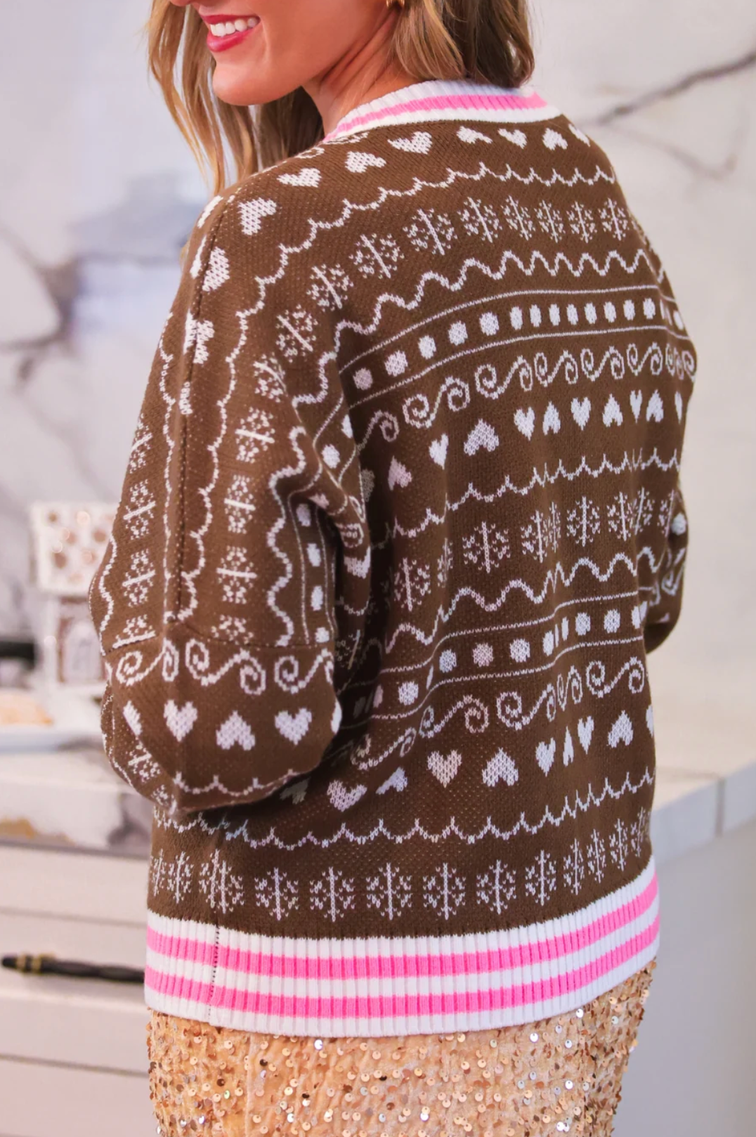 *PREORDER* Gingerbread Knit Cardigan