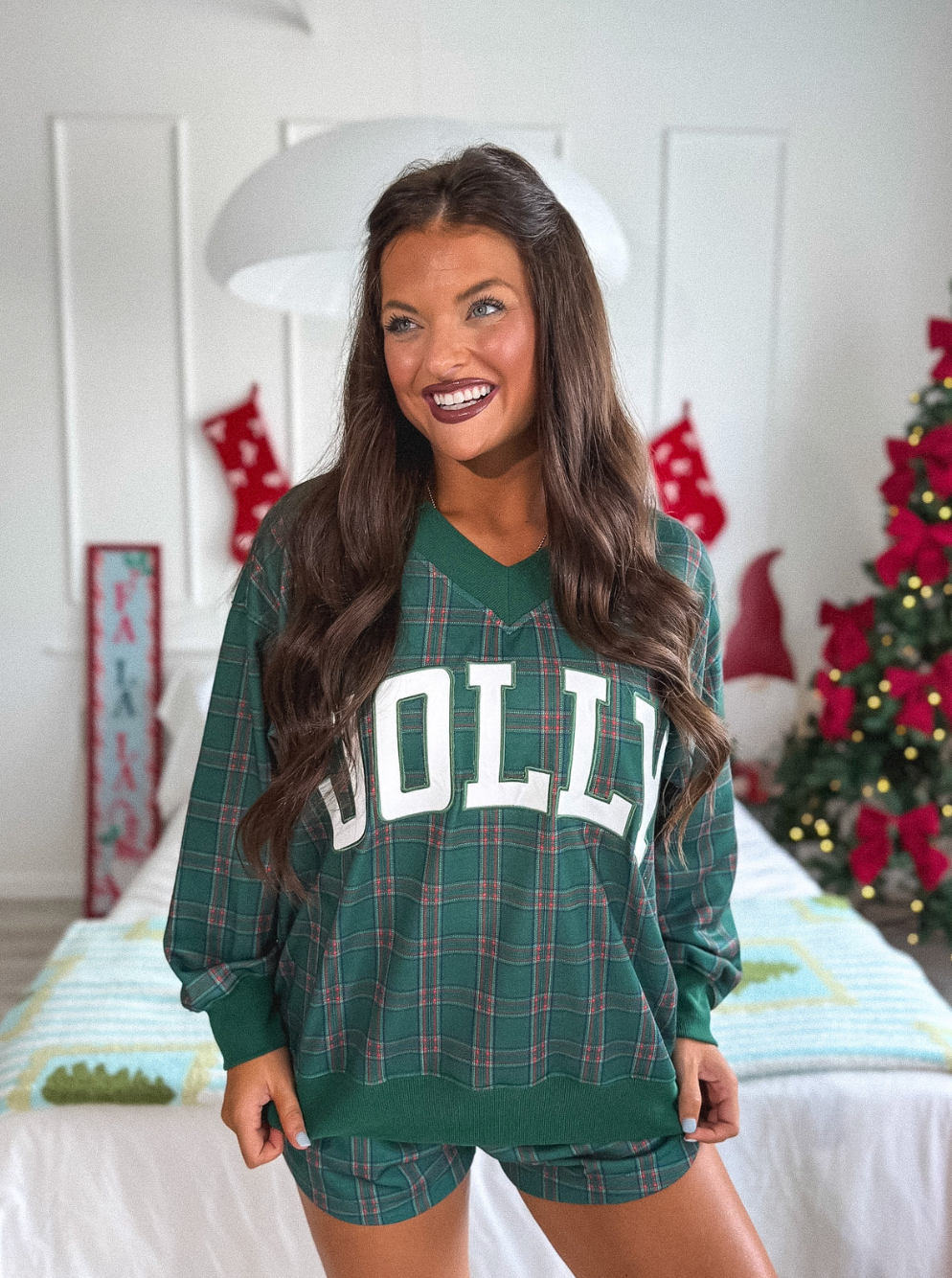 *PREORDER* Jolly Oversized Sweatshirt in Pinecrest Plaid