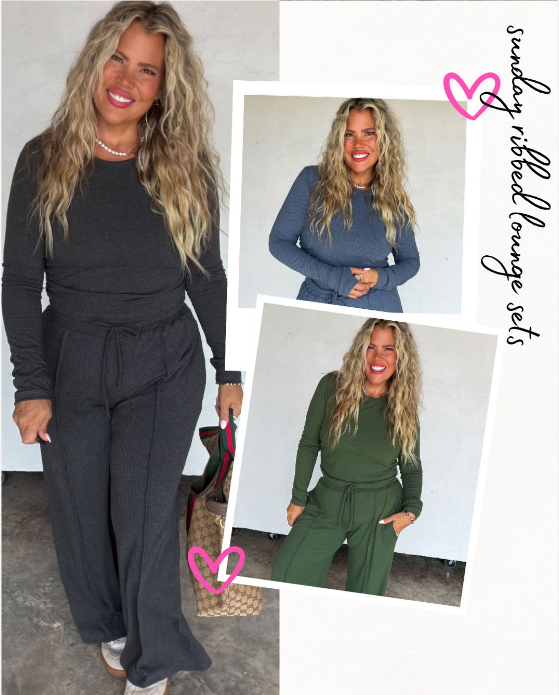 *PREORDER* SUNDAY RIBBED CHIC SETS - THREE COLORS