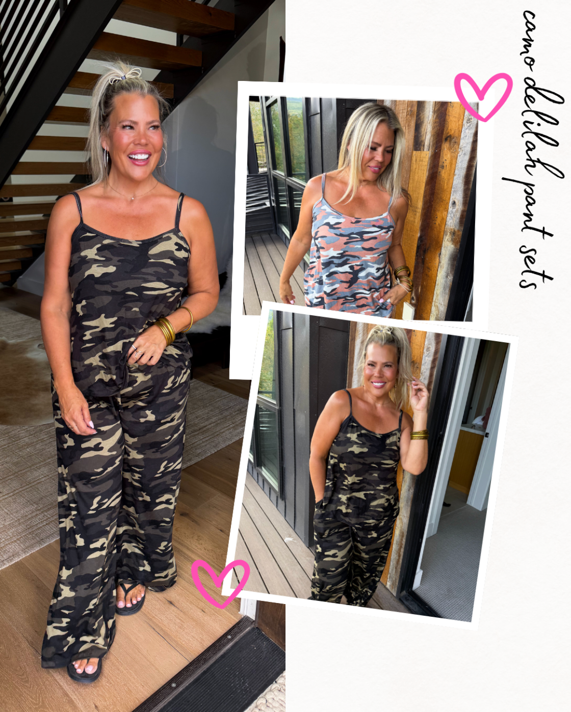 *PREORDER* CAMO DELILAH PANT SETS - TWO COLORS