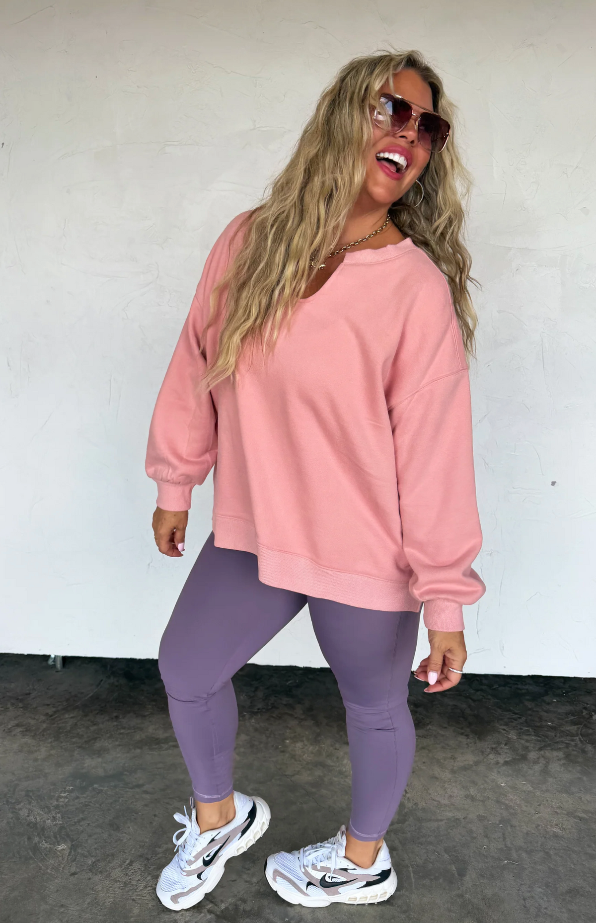 *PREORDER* SOLID LIVED IN OVERSIZED PULLOVER - TWO COLORS