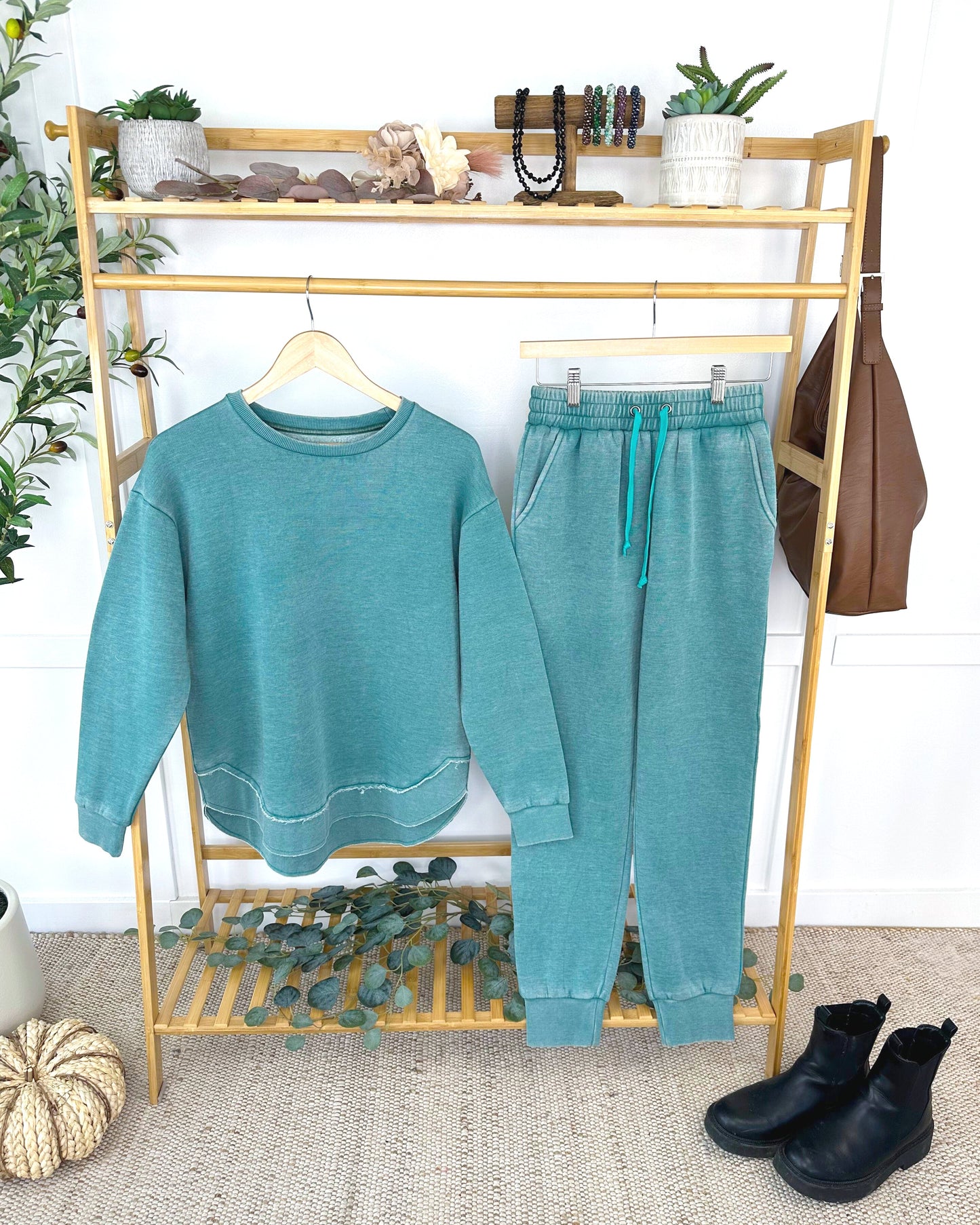 Vintage Wash Pullover - Teal