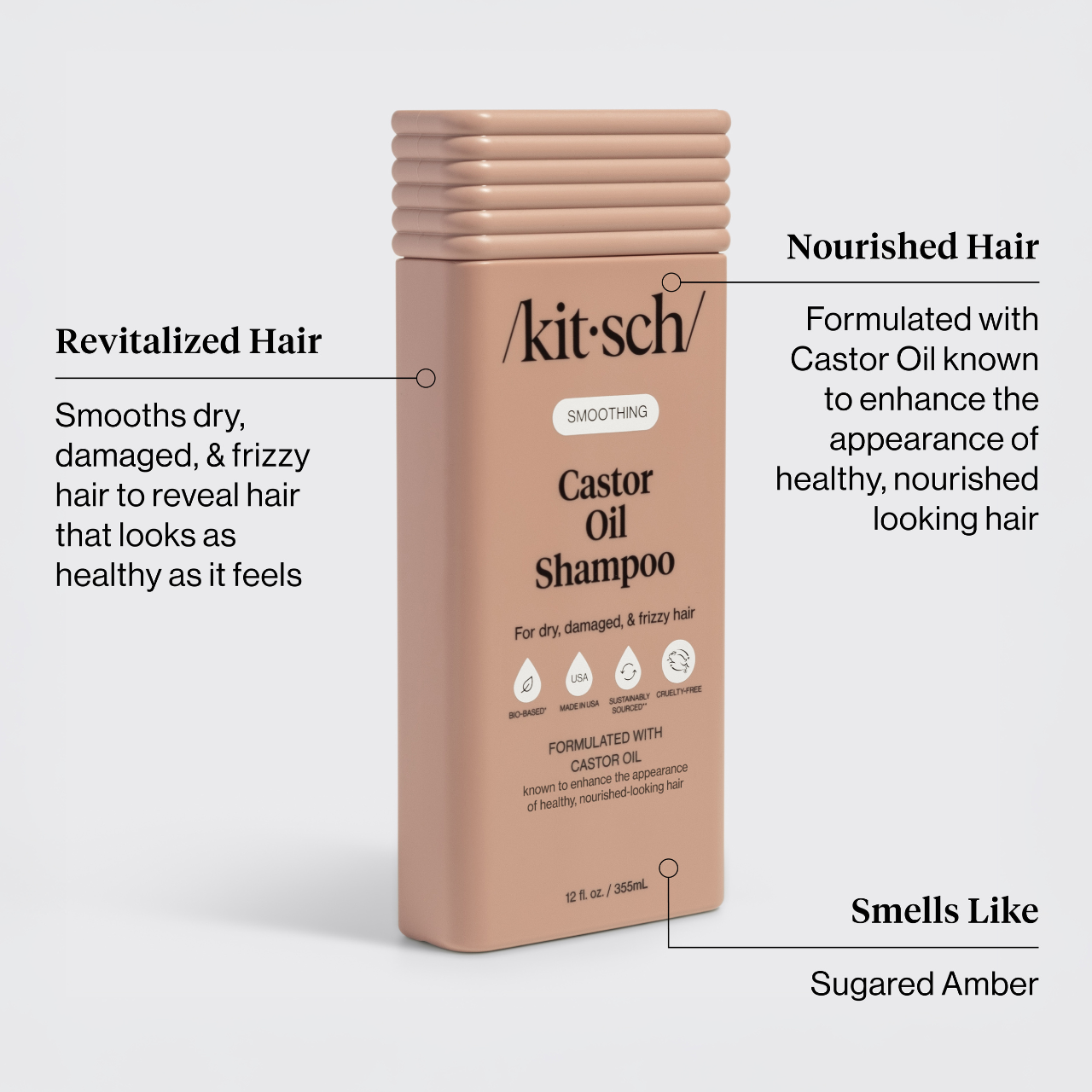 KITSCH SMOOTHING CASTOR OIL SHAMPOO & CONDITIONER COMBO
