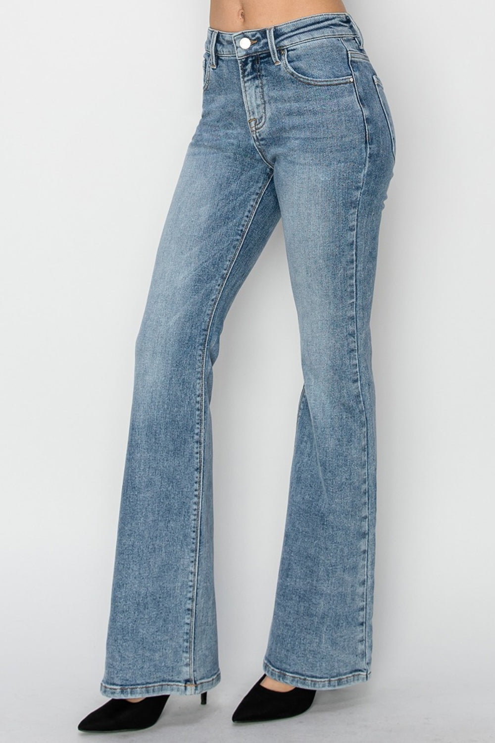 RISEN MID RISE BOOTCUT JEANS