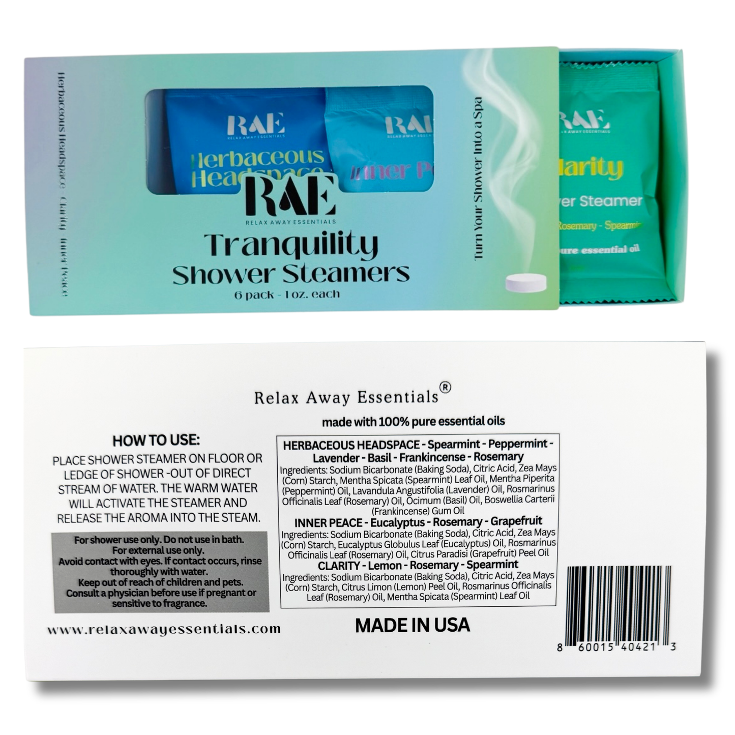 Tranquility Shower Steamers 6 Pack