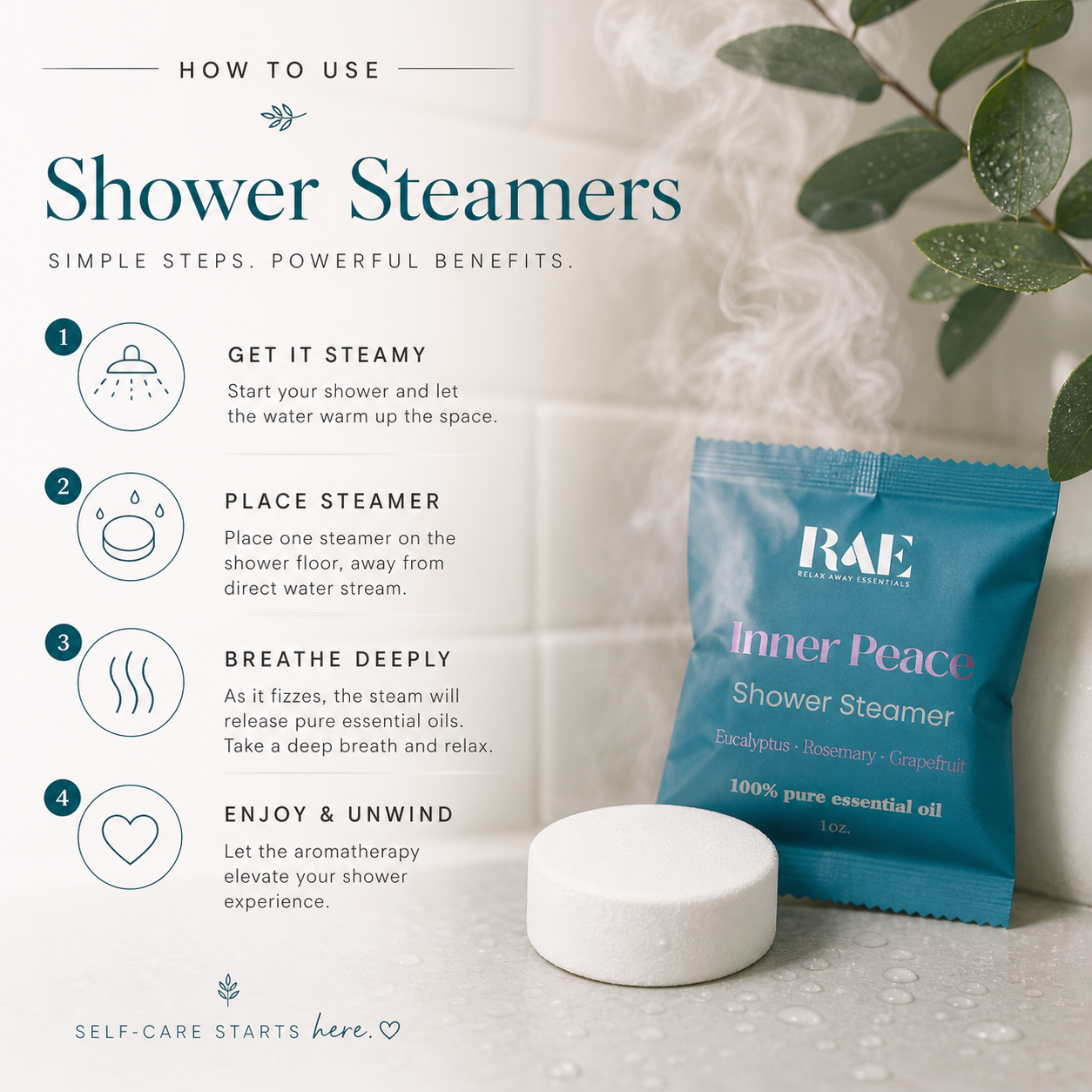 Tranquility Shower Steamers 6 Pack