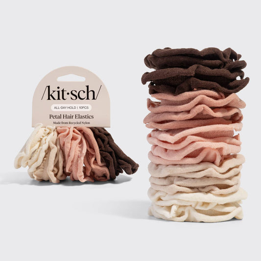 KITSCH PETAL HAIR ELASTICS - 10 PC SET