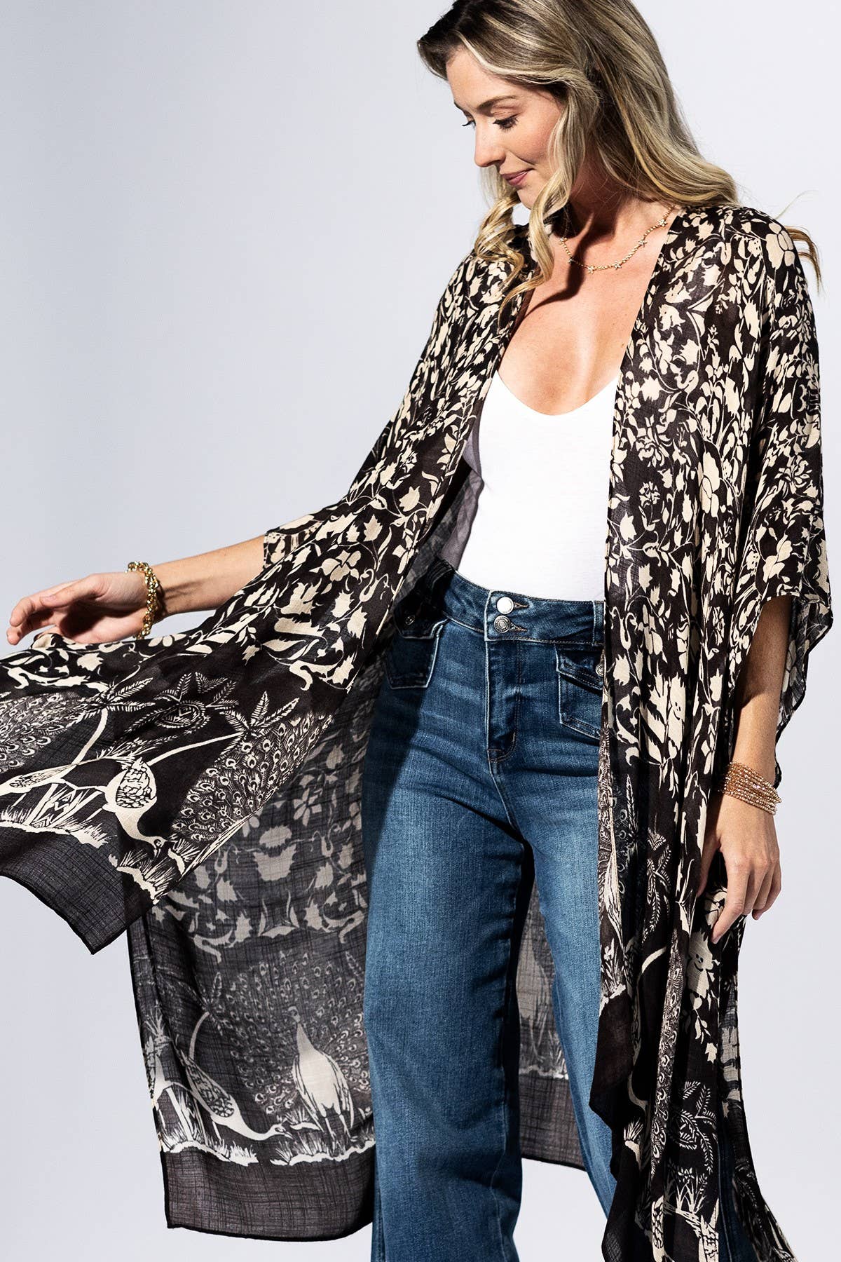 PATCHWORK PAISLEY VISCOSE KIMONO