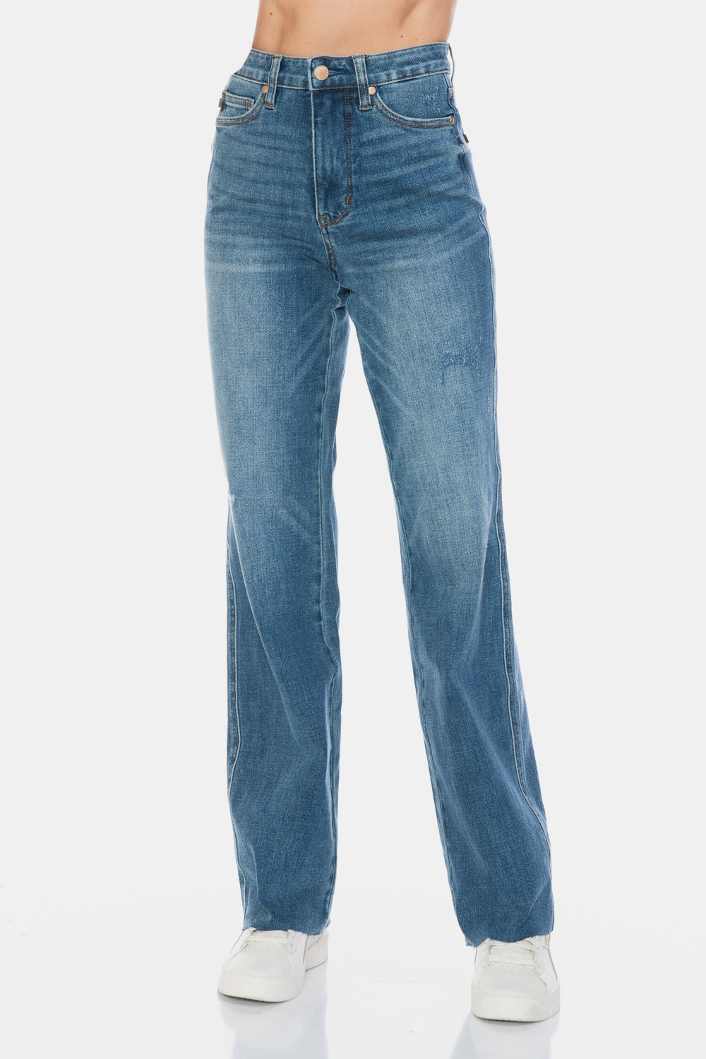 JUDY BLUE HIGH RISE TUMMY CONTROL STRAIGHT LEG JEANS