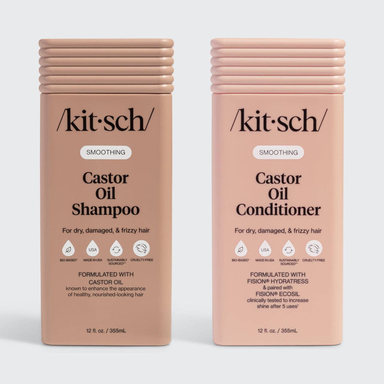 KITSCH SMOOTHING CASTOR OIL SHAMPOO & CONDITIONER COMBO