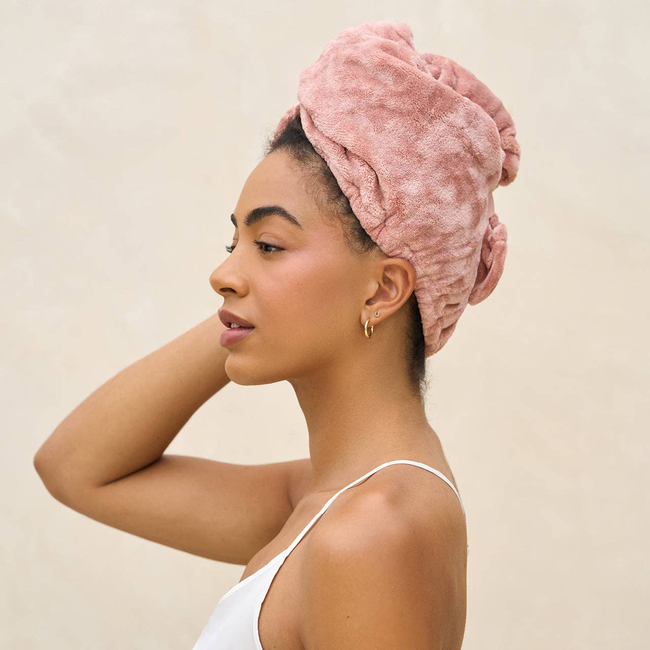 KITSCH TERRACOTTA PLUSH MICROFIBER HAIR TURBAN TOWEL