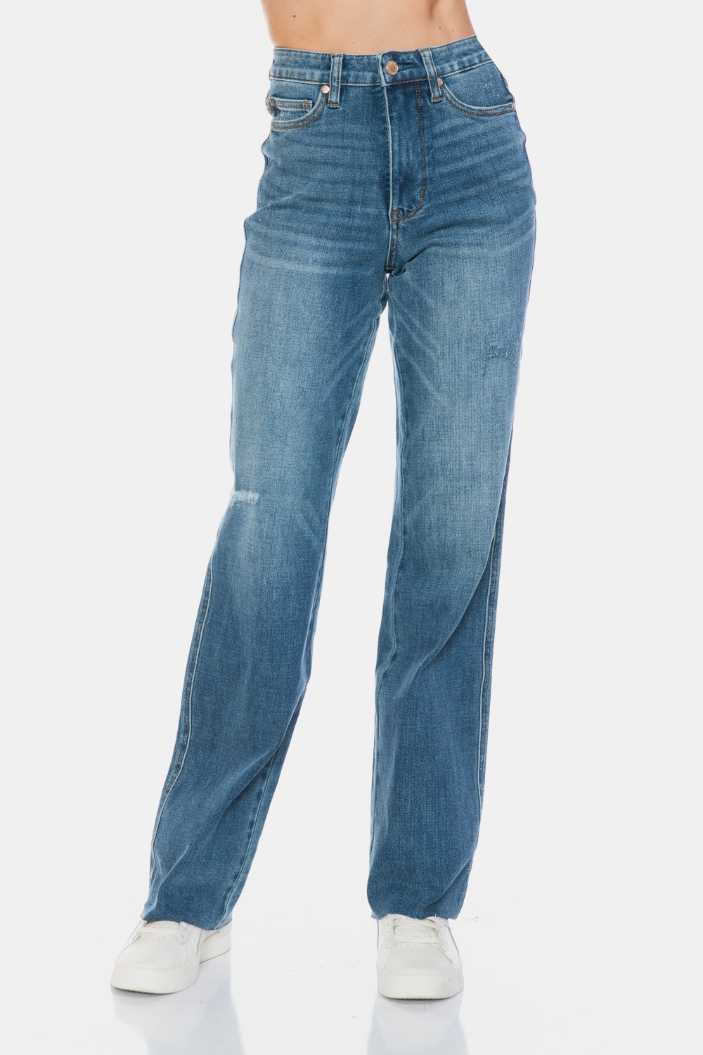 JUDY BLUE HIGH RISE TUMMY CONTROL STRAIGHT LEG JEANS