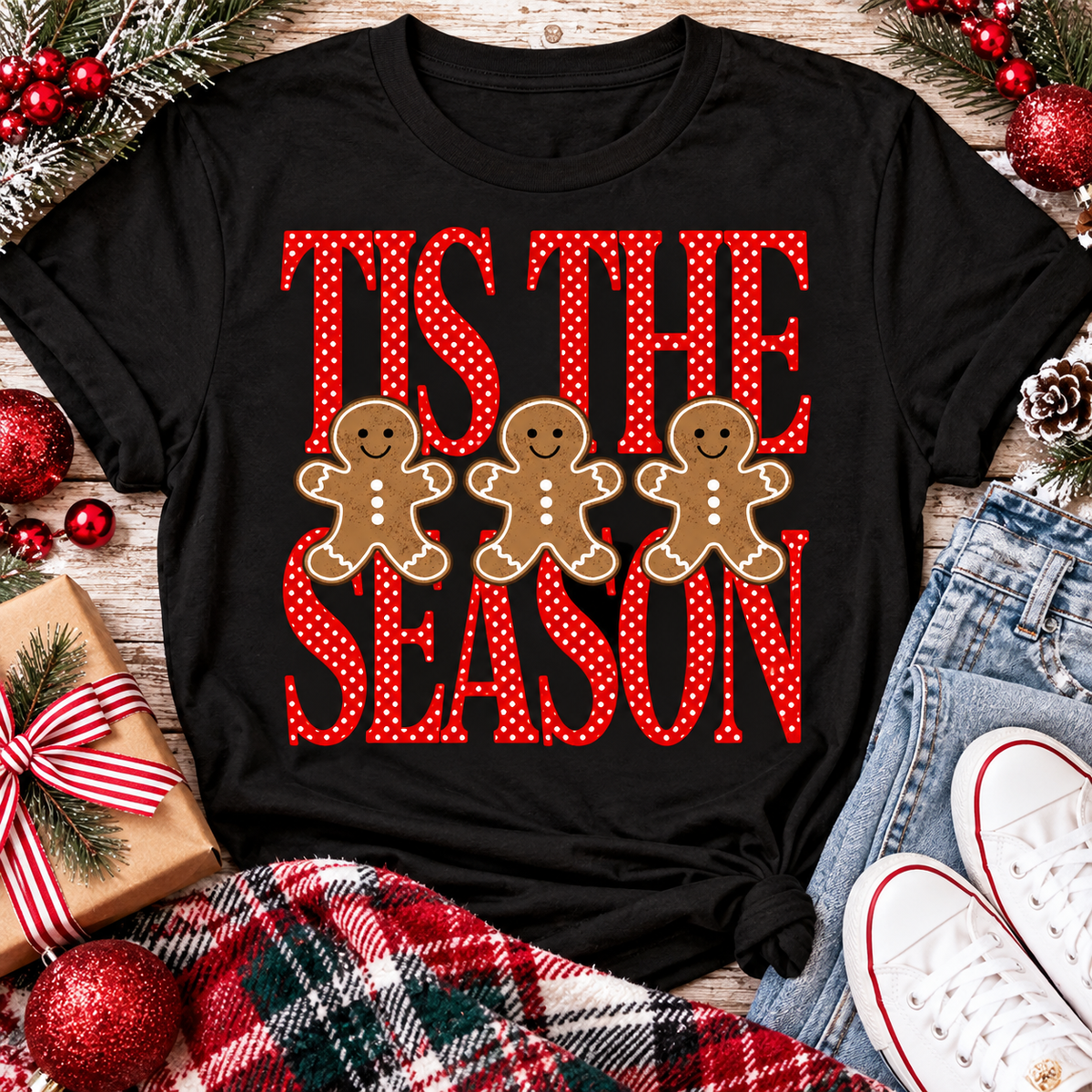 Tis The Season Red Graphic Apparel