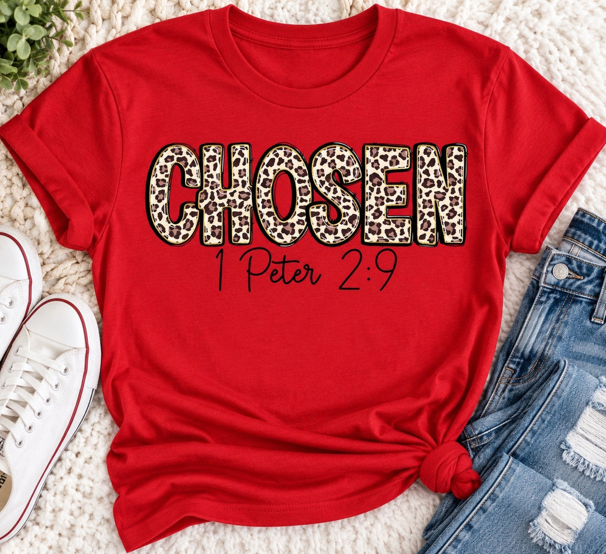 Chosen 1 Peter 2:9 Graphic Apparel