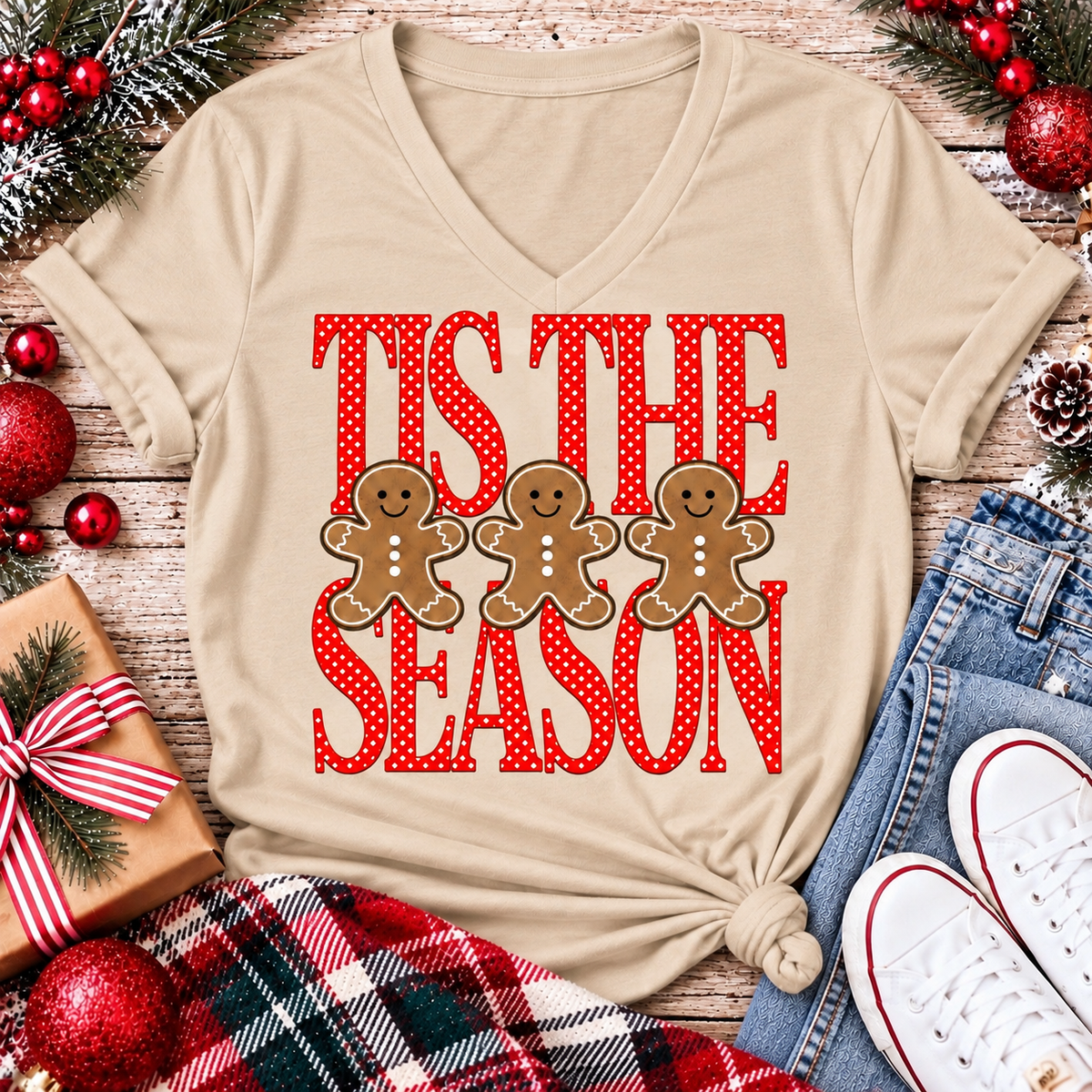 Tis The Season Red Graphic Apparel