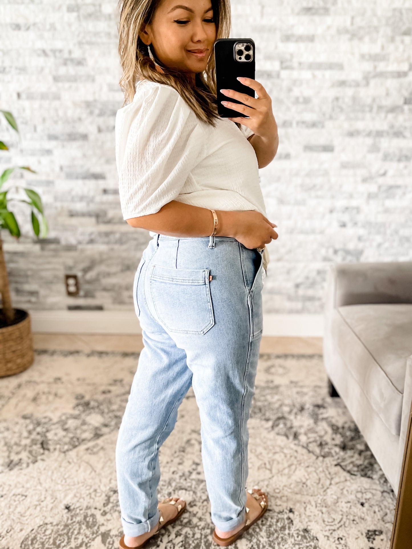 JUDY BLUE HIGH RISE VINTAGE WASH DENIM JOGGERS