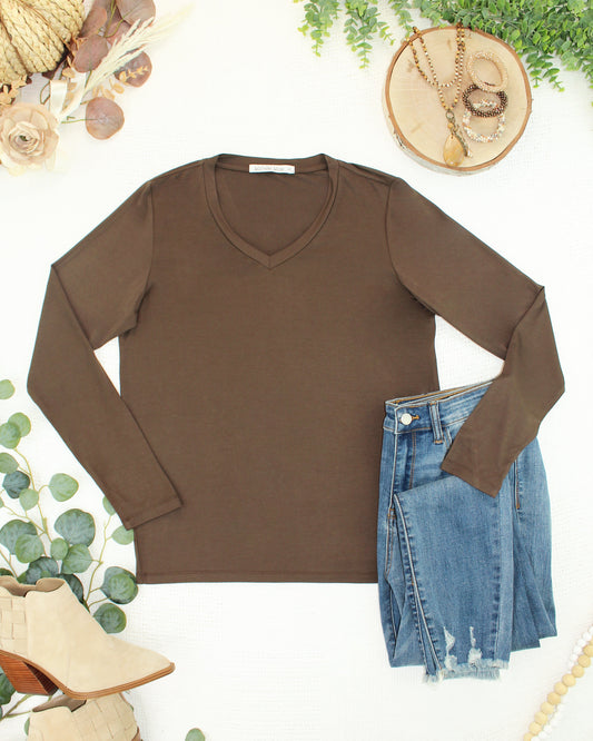 Larissa Long Sleeve - Brown