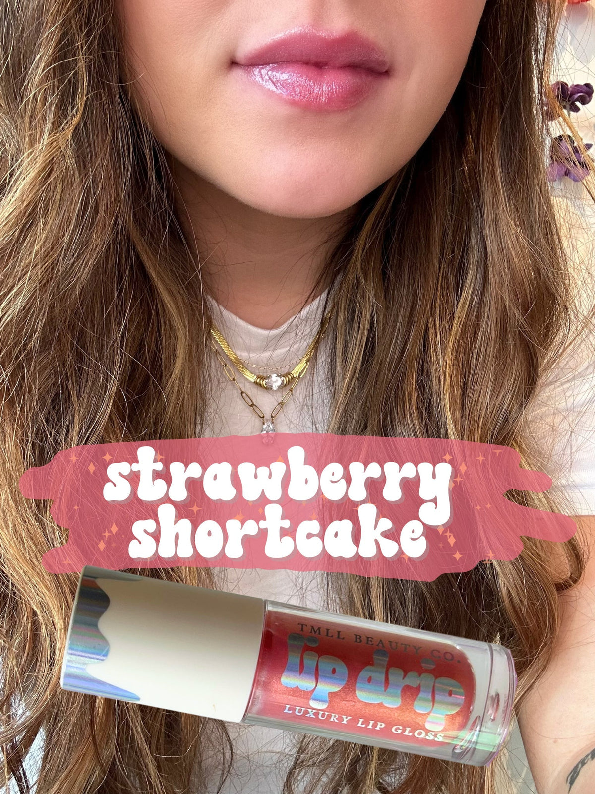 TMLL Lip Drip Luxury Gloss-250 - TMLL Beauty Co - Makeup-TMLL Beauty Co-Strawberry Shortcake-[option4]-[option5]-[option6]-Leather & Lace Boutique Shop