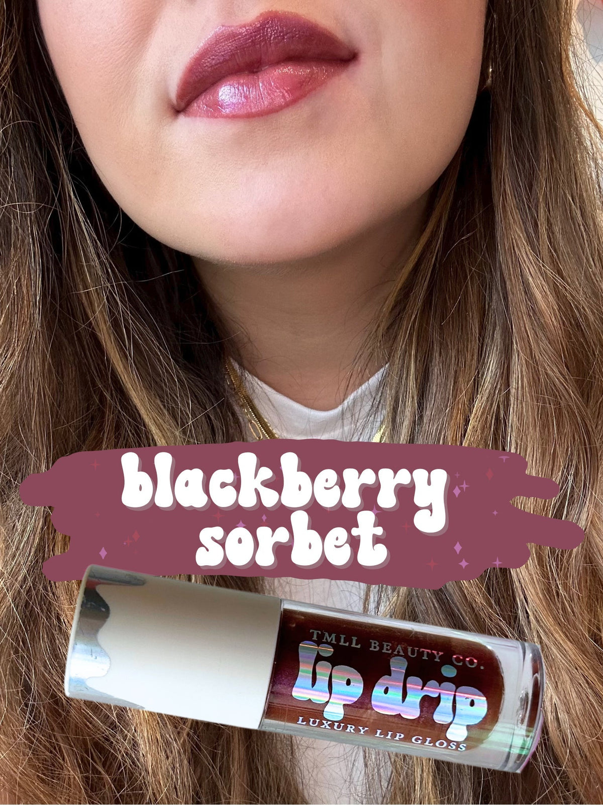 TMLL Lip Drip Luxury Gloss-250 - TMLL Beauty Co - Makeup-TMLL Beauty Co-Blackberry Sorbet-[option4]-[option5]-[option6]-Leather & Lace Boutique Shop